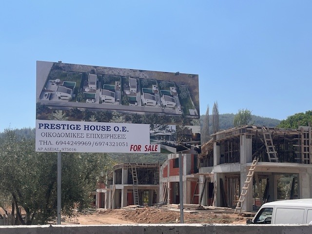 Construction progress of Villa Vina Greece